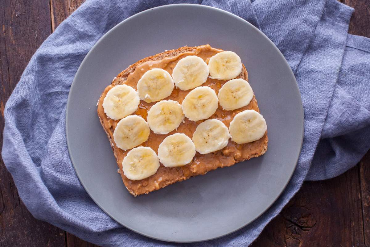 Peanut butter and banana toast