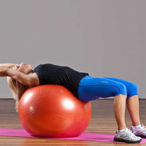 yoga ball crunches