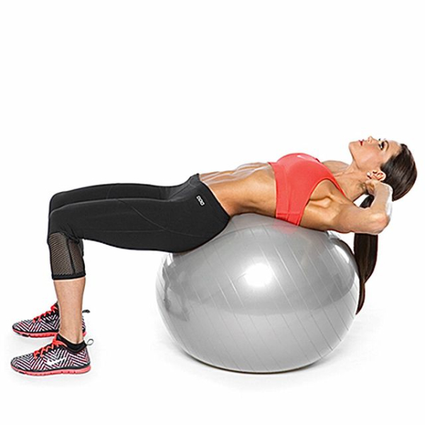 yoga ball crunches