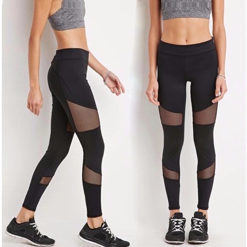 Mesh yoga pants