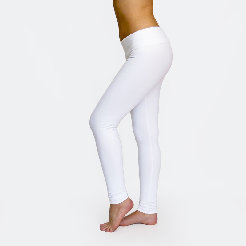 White yoga pants